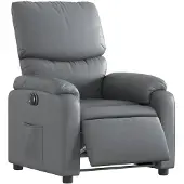 vidaXL Fauteuil relax électrique gris similicuir