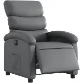 vidaXL Fauteuil relax électrique gris similicuir