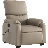 vidaXL Fauteuil de massage avec releveur électrique Cappuccino similicuir
