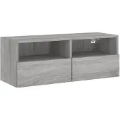 vidaXL Armoire TV murale Gris Sonoma 80x30x30 cm Bois composite