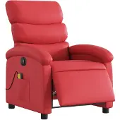vidaXL Fauteuil de massage électrique rouge similicuir