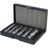 Ks Tools Jeu de douilles articulées 1/4"+ 3/8" pour bougies d'allumage et de chauffe-eau, 11 pièces 500