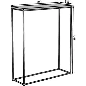 ADRK Furniture Table console Milan (80 x 30 x 80 cm)
