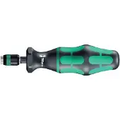Wera Série 7400 Kraftform Tournevis dynamométrique préréglé et réglable (0,1-1,5 Nm) avec mandrin à serrage rapide Rapidaptor, taille de manche 89 mm, 7452 x 0,9 Nm x 0,9-1,5 Nm