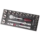 KRAFTWERK Coquille de douilles 1/2' EVA3 22 pièces - 4903-03