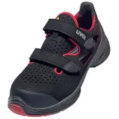 Uvex sandales 1 G2 S1P noir, rouge largeur 11 taille 44