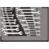 Gedore red R22350006 Jeu de clés à molette 1/1 module CT 22 pièces, 3301687