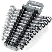 Wiha Ringratschen-Gabelschlüssel Set (10 mm, 11 mm, 12 mm, 13 mm, 14 mm, 15 mm, 16 mm, 17 mm, 18 mm, 19 mm, 8 mm, 9 mm)