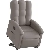 vidaXL Fauteuil relax avec releveur électrique Taupe Tissu