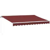 vidaXL Auvent manuel rouge vin 350x250 cm