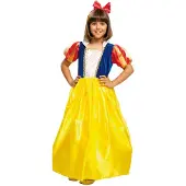 MOM Snow White Girl Costume Jaune 7-9 Years Enfants