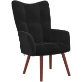 vidaXL Fauteuil relax noir velours