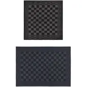 vidaXL Ensemble de serviettes 10 pcs noir et gris coton