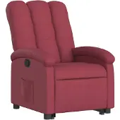 vidaXL Fauteuil relax avec releveur vin rouge Tissu