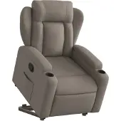 vidaXL Fauteuil relax avec releveur Taupe Tissu