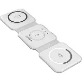 Choetech T588-F 3W1 Chargeur magnétique à induction 15W (Blanc)