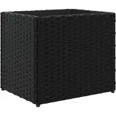 vidaXL Jardinière noir 36x30x32 cm résine tressée