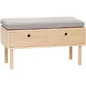 Hubsch Hide Bank Gris/naturel | 880518F