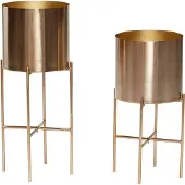 Hubsch Airy Pot En Laiton (lot De 2) | 270610
