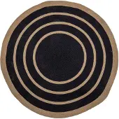 Bloomingville Tapis Lune | Noir | Seagrass | 82055448