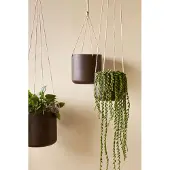 Hubsch Bloom pots de fleurs suspendus marron set de 3 pièces
