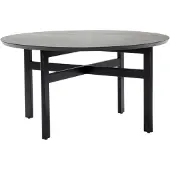 Hubsch Table basse ronde en chêne - noir