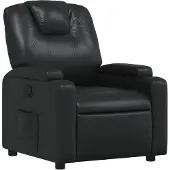 vidaXL Fauteuil relax noir similicuir