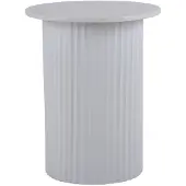 Leitmotiv - Table basse Luscious Straight - Blanc - Ø45cm