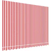 vidaXL Tissu de store rouge et blanc rayé 3,5x2,5 m