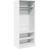 vidaXL Armoire blanche 80x50x200 cm Bois composite