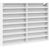 vidaXL Armoire à vitrine blanc 100x8,5x75 cm bois d'ingénierie
