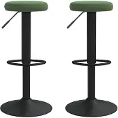 vidaXL Tabouret de bar 2 pcs. Vert foncé velours