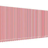 vidaXL Toile de store rouge et blanc rayé 6x3 m