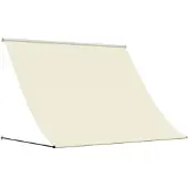 vidaXL Marquise rétractable Crème 200x150 cm Tissu et acier