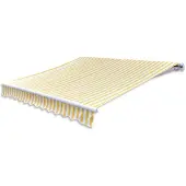 vidaXL Store banne manuel 300 cm jaune/blanc