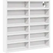 vidaXL Armoire à vitrine blanc 60x8,5x58 cm bois d'ingénierie