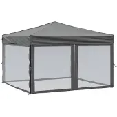 vidaXL Tente de réception pliante avec parois latérales anthracite 3x3 m