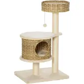PawHut Arbre à chat avec grotte pour chats D30-484
