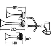 Hella Klaxon 3PD 003 001-671