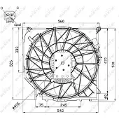 NRF Ventilateur de radiateur pour BMW X3, modèles de 2006 à 2010