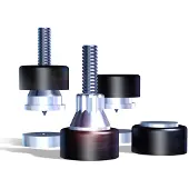 Soundcare SuperSpikes M6 Argent - Lot de 4 (Installation murale, Support), Pied + support mural pour enceinte, Argent