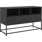 vidaXL Armoire TV noire 100,5x39x60,5 cm Acier