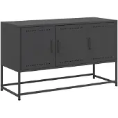 vidaXL Armoire TV noire 100,5x39x60,5 cm Acier