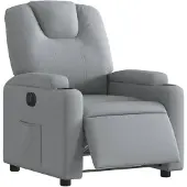 vidaXL Fauteuil relax électrique gris clair Tissu