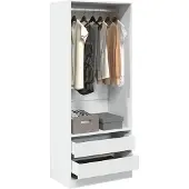 vidaXL Armoire blanche 80x50x200 cm Bois composite
