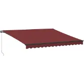 vidaXL Auvent manuel rouge vin 400x300 cm