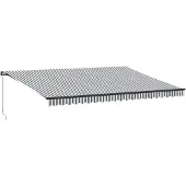 vidaXL Store manuel avec LEDs Anthracite & Blanc 500x300 cm