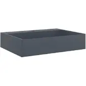 vidaXL Lavabo 50x38x11 cm fonte minérale/fonte de marbre anthracite