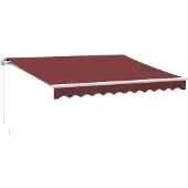 vidaXL Auvent manuel rouge vin 300x250 cm