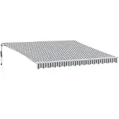 vidaXL Store automatique avec LED Anthracite & Blanc 400x350 cm